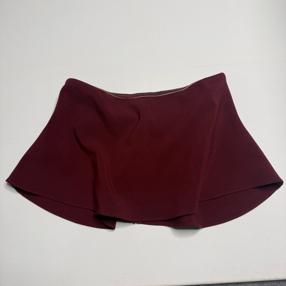 LIKELY Revolve Tearose Strapless Flared Tube Top Burgundy Maroon - Picture 2 of 5